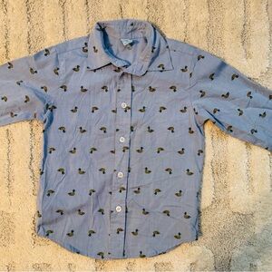 Class Club Light Blue Kids Shirt with Duck Pattern
